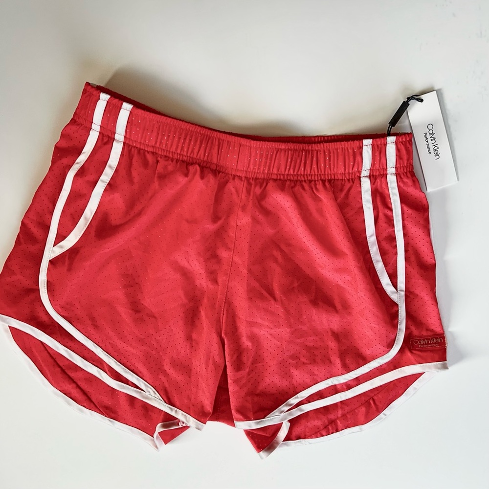 🌸NWT Calvin Klein Women’s Performance Mesh Running Shorts. Small. Light … - Picture 2 of 15